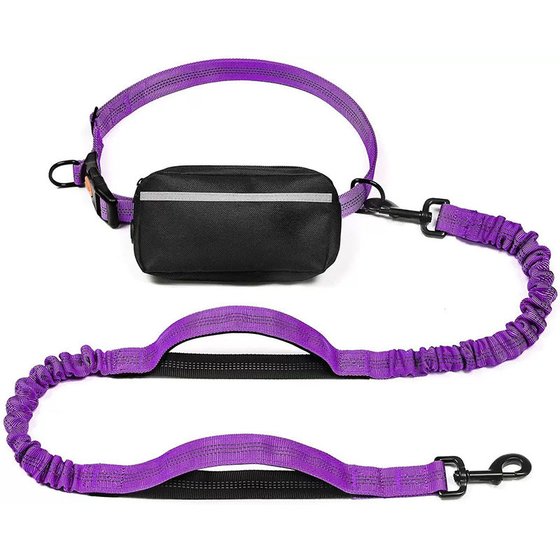 Hands Free Dog Leash with Zipper Pouch