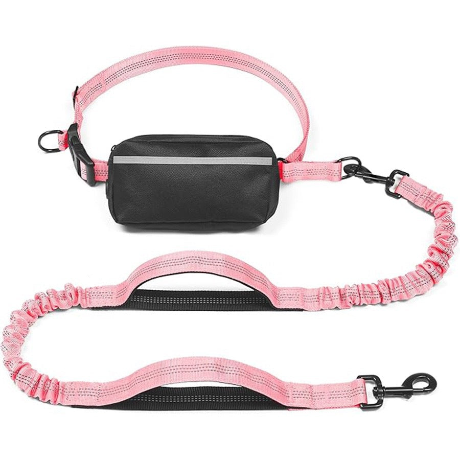 Hands Free Dog Leash with Zipper Pouch
