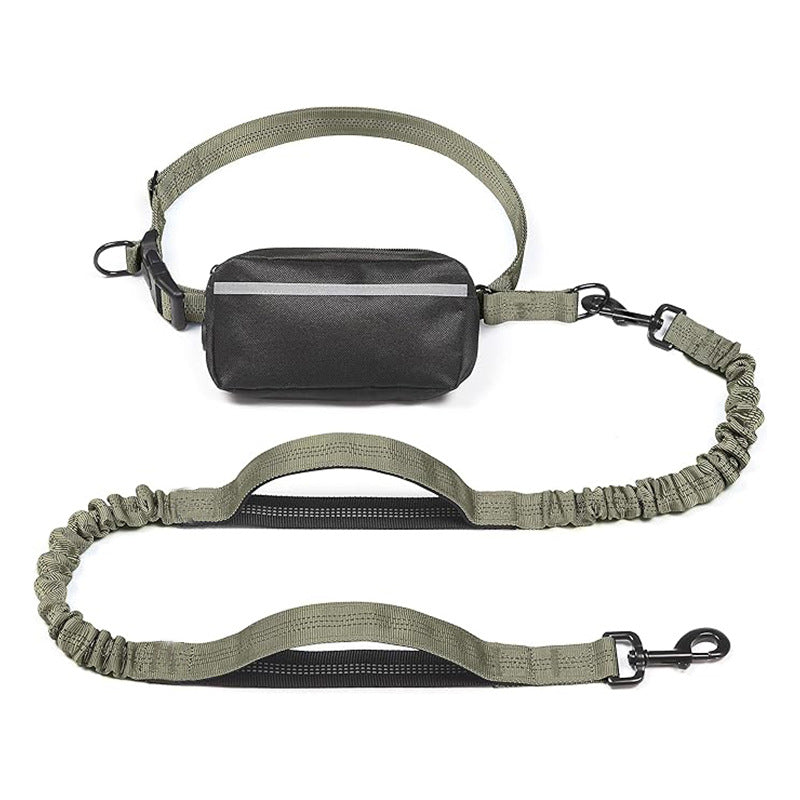 Hands Free Dog Leash with Zipper Pouch