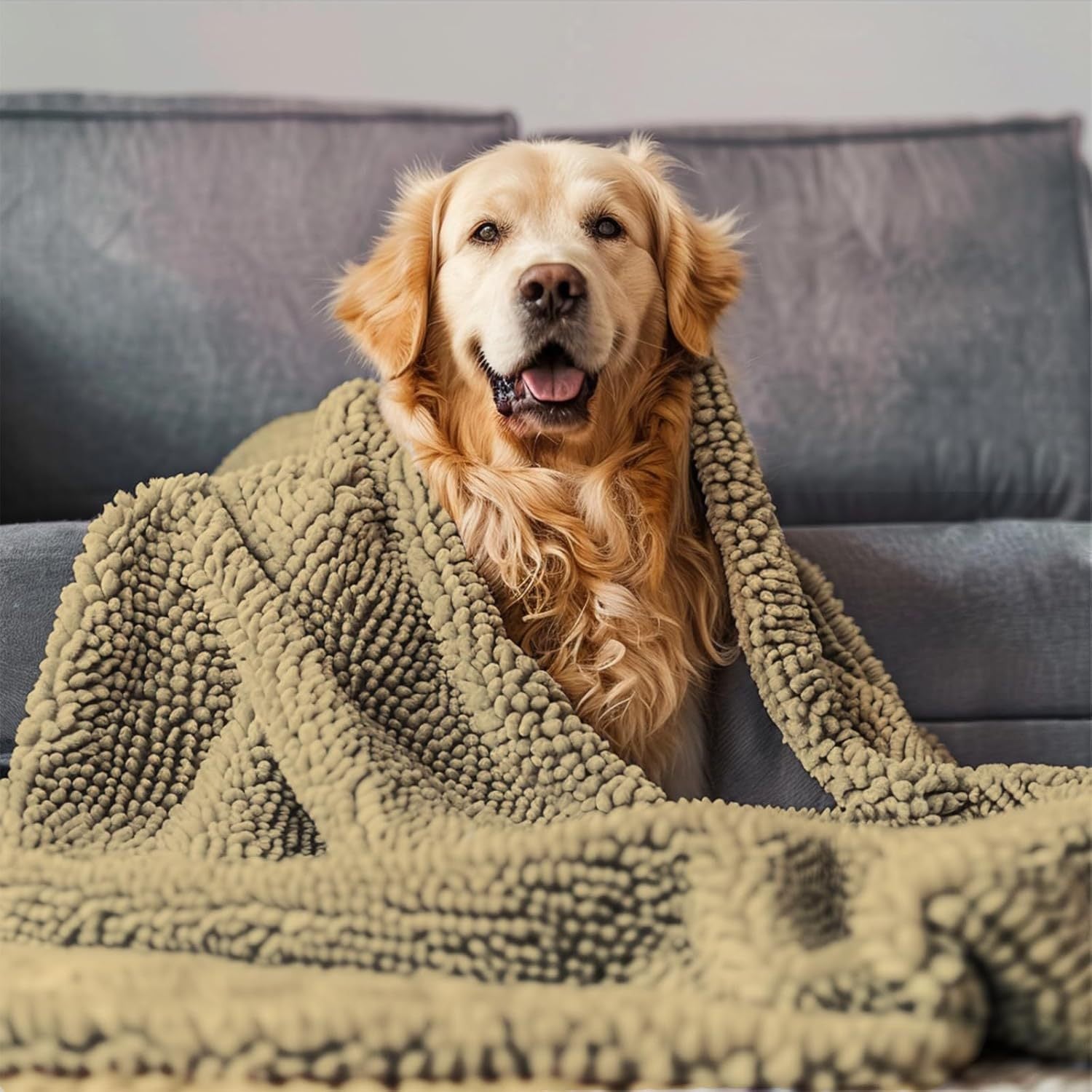 Absorbent Pet Towel Long-Haired Chenille Pet Mat