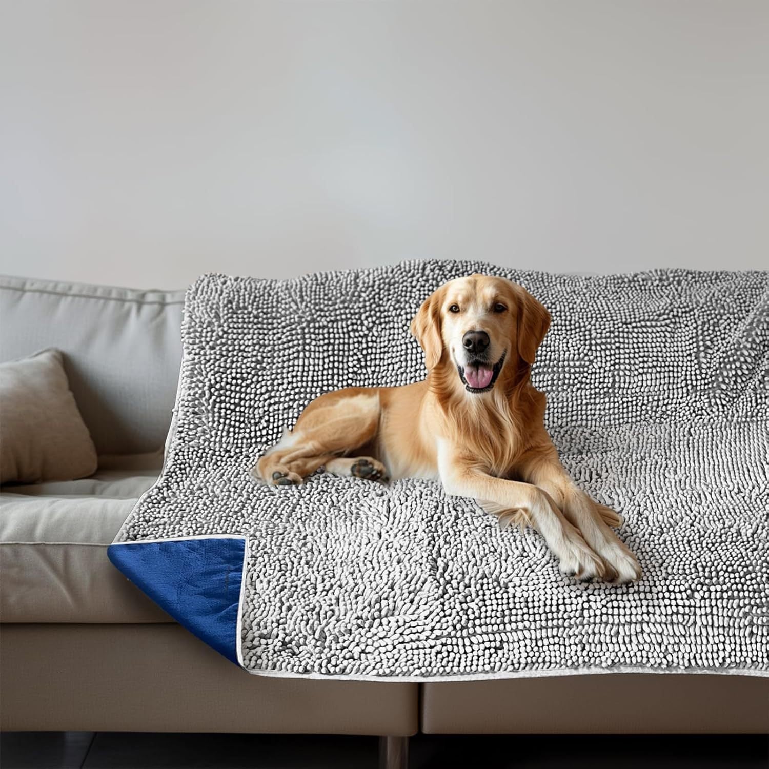 Absorbent Pet Towel Long-Haired Chenille Pet Mat