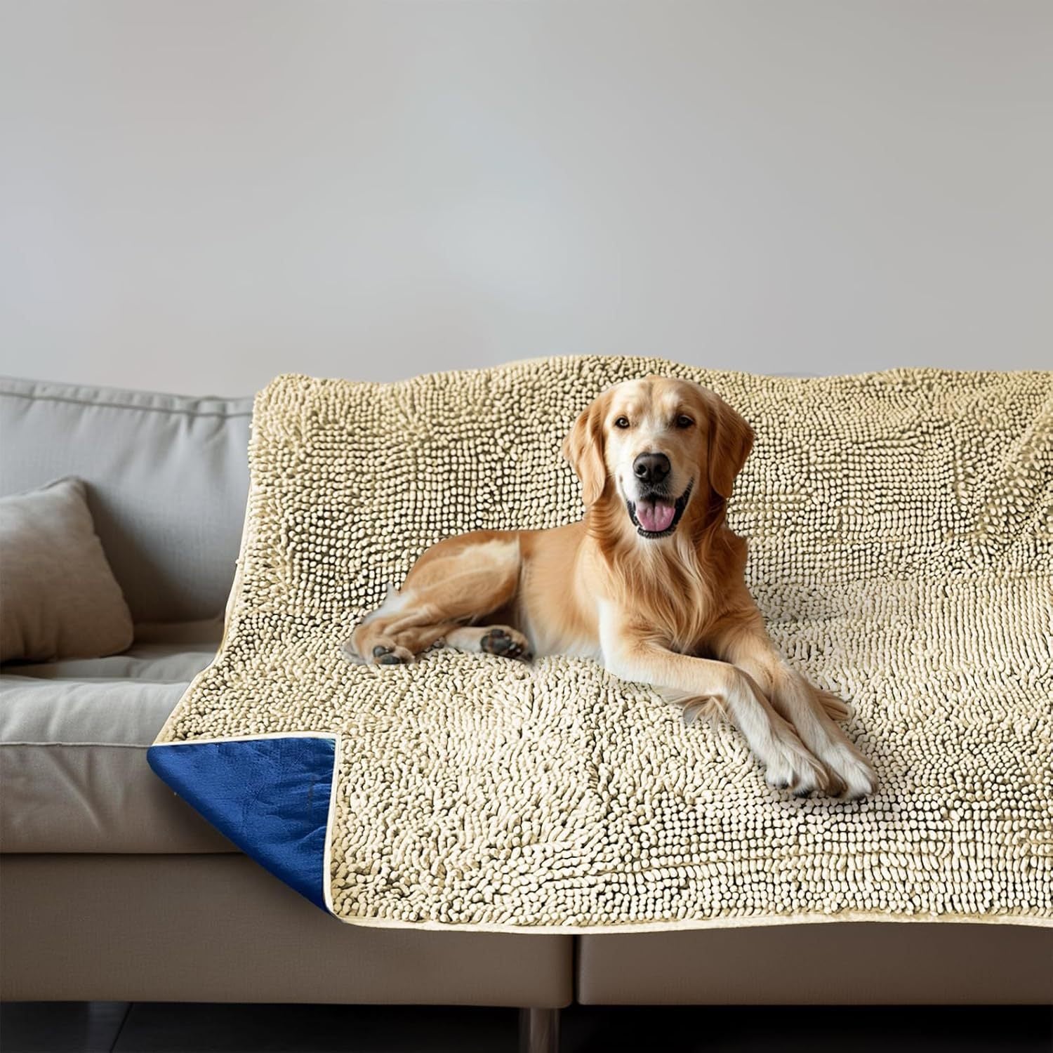 Absorbent Pet Towel Long-Haired Chenille Pet Mat