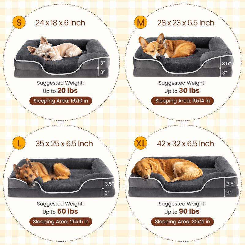 Orthopedic Dog Couch Bed Pet Sofa for Small to Large Dogs