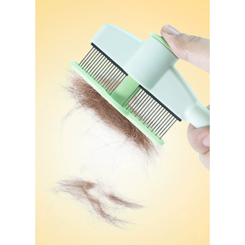 2 Pack Self-Cleaning Pet Comb for Dogs and Cats