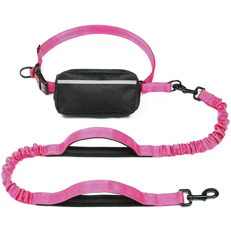 Hands Free Dog Leash with Zipper Pouch