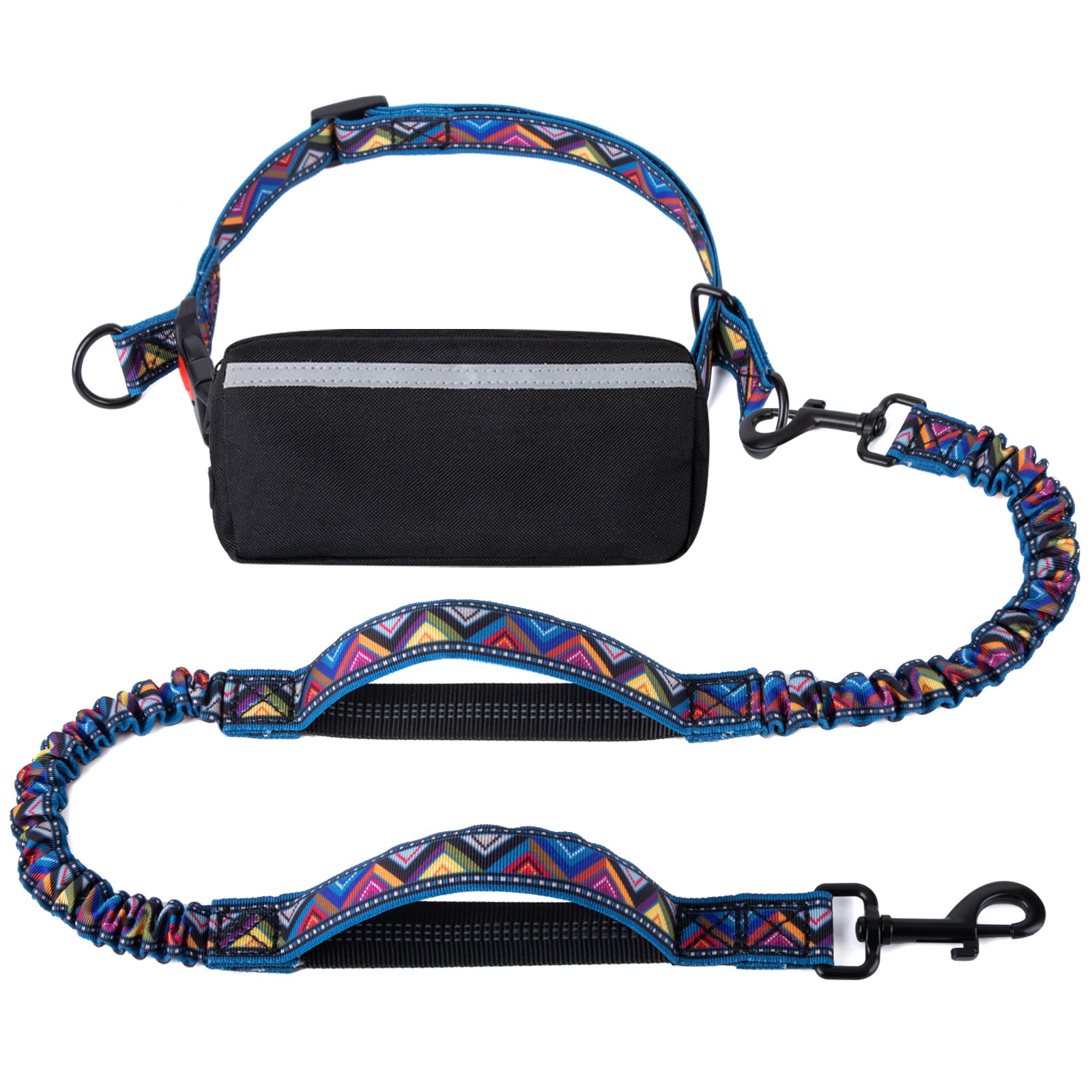 Hands Free Dog Leash with Zipper Pouch