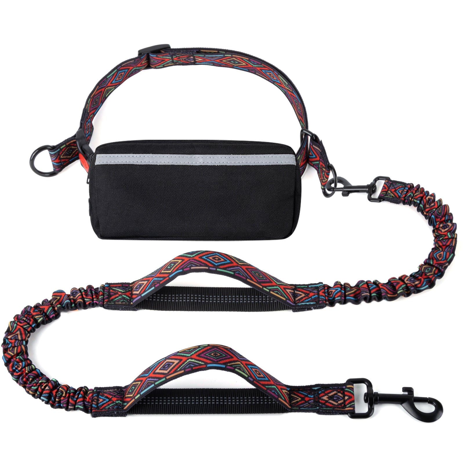 Hands Free Dog Leash with Zipper Pouch