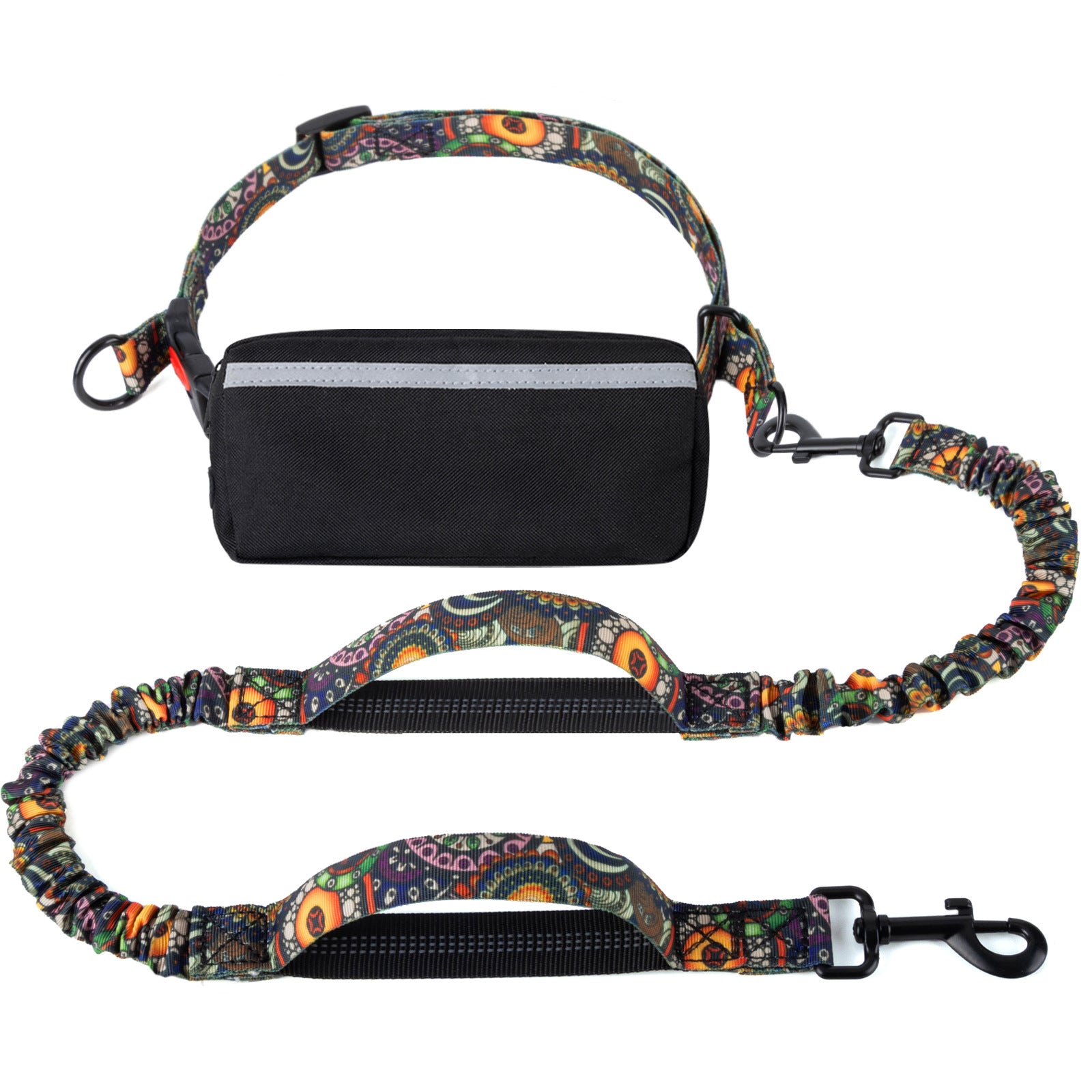 Hands Free Dog Leash with Zipper Pouch