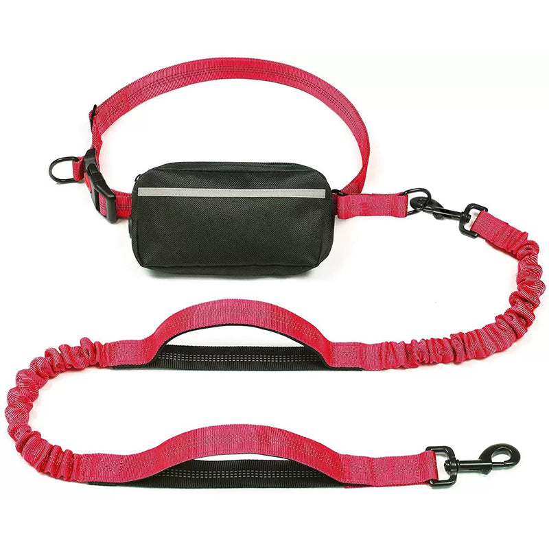 Hands Free Dog Leash with Zipper Pouch